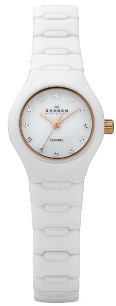 SKAGEN 816XSWXRC1, HVID/GULD KERAMIK